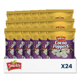 Cocoa Poppers™ Dark w/ White - 3 oz x 24 ct. - Peg Bag - Dark Chocolate Flavor with White Nonpareils, Delicious Gourmet Treat - Rich, Crunchy,
