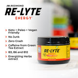 REDMOND Re-Lyte Energy Electrolyte Mix, Raspberry Mango, 8.6oz Jar