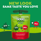 GoGo squeeZ Applesauce and Fruit Puree, Apple Strawberry, 3.2 oz (Pack of 12), Unsweetened Fruit Snacks for Kids, Gluten Free, Nut Free and Dairy