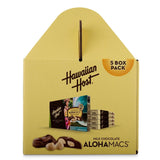 Hawaiian Host Alohamacs Milk Chocolate Covered Macadamia Handy Pack, 5 pack Gift Box