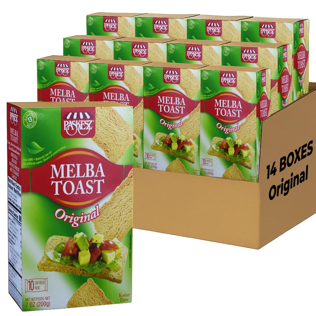 Only Kosher Candy Melba Toast Flatbread Crackers Classic Original Kosher Parve with No Artificial Flavor, Fresh Natural Ingredients, Kosher Certified