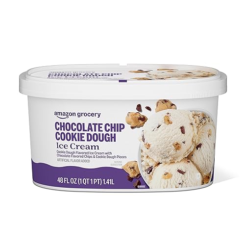 Amazon Grocery, Chocolate Chip Cookie Dough Ice Cream, 48 Fl Oz