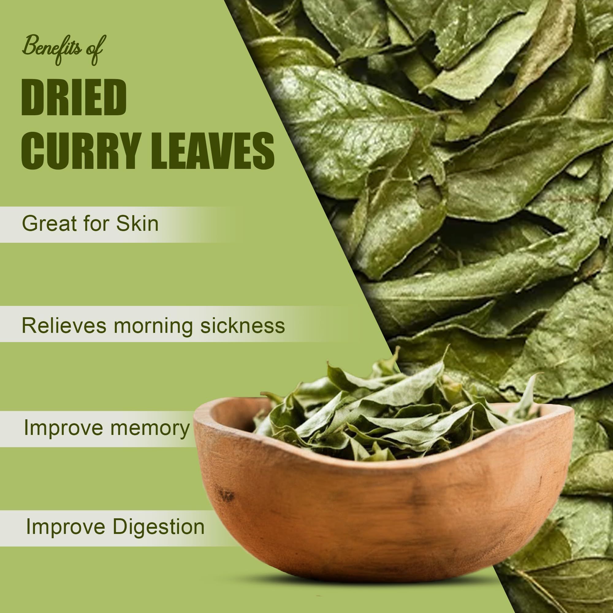 Dried Curry Leaves Whole, Not Broken or Crushed 0.7 ounce (20 gram) (0.7oz(20g))