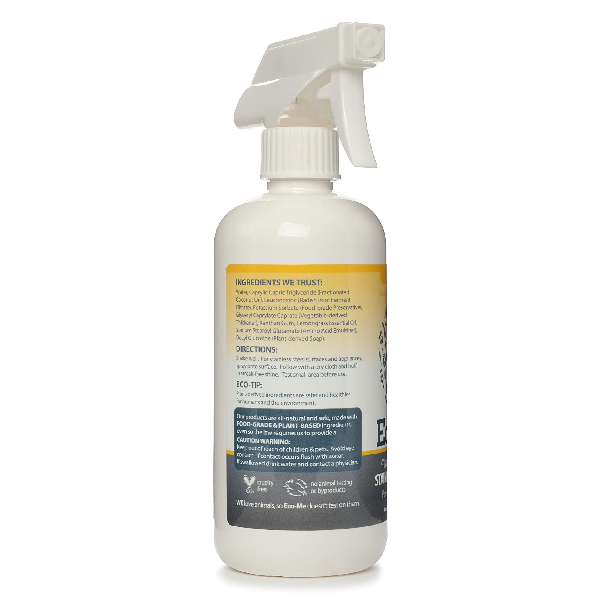 EcoMe Stainless Steel Polish, Multi-Surface Cleaner, Lemon Fresh, 16 oz
