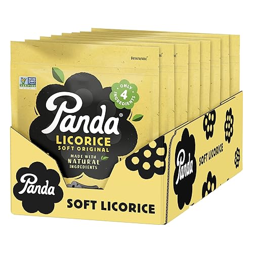 Panda ® | Natural Soft Original Licorice | Pure Panda Black Licorice Candy Made with Only 4 Natural Ingredients | Non-GMO Project verified | Vegan