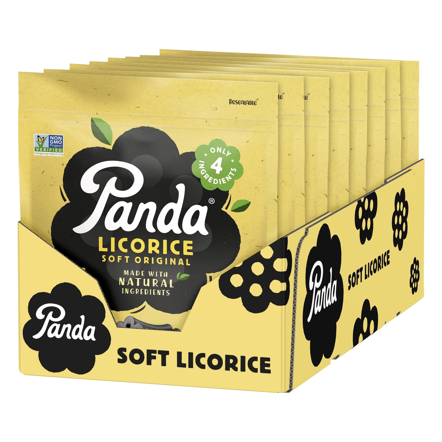 Panda ® | Natural Soft Original Licorice | Pure Panda Black Licorice Candy Made with Only 4 Natural Ingredients | Non-GMO Project verified | Vegan