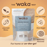 Waka Instant Black Tea Mix, Earl Grey - Black Tea and Pleasant Bergamont Flavor, Unsweetened Powder for 50 Quarts or 200 Cups - Easy and Quick Hot or