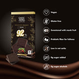 ChocZero 92% Cocoa Ultimate Dark Chocolate Squares - Sugar Free, Vegan, Keto Friendly & High Fiber, No Sugar Alcohols - 4 Count (3.2 oz Boxes)
