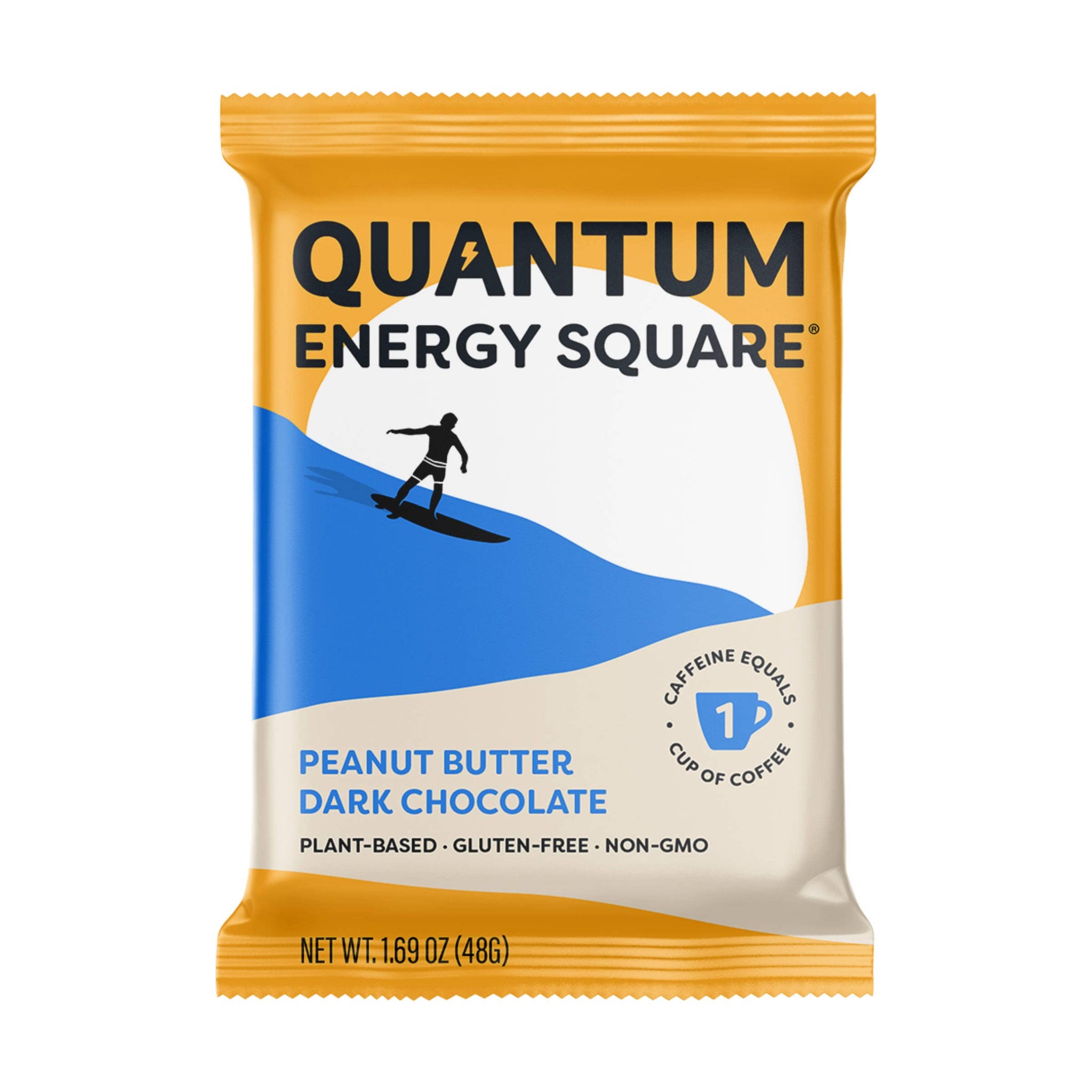 QUANTUM Peanut Butter Dark Chocolate Coffee Infused Energy Bar, 1.69 OZ