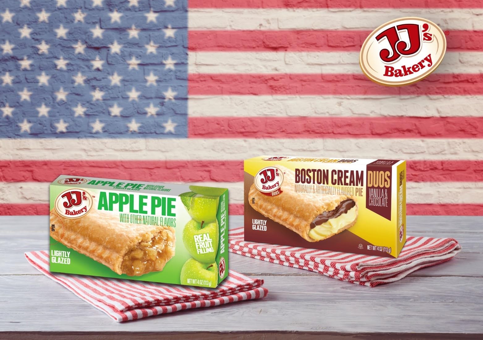 JJ's Bakery Boston Cream Pie Snack Pies, Individual Dessert, Fresh-Baked, Nut-Free, Kosher Parve, 4 Oz Each (Pack of 12)