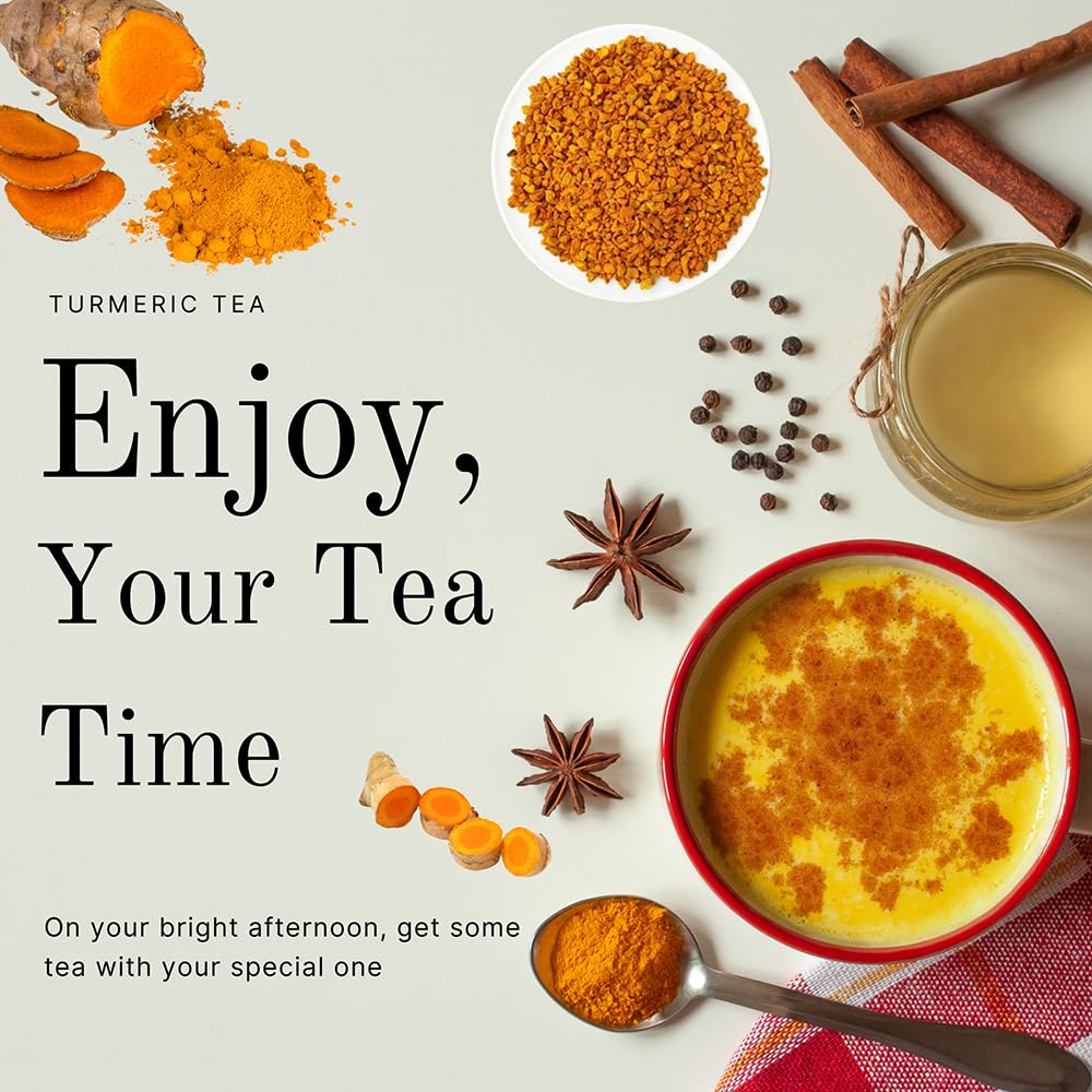 Turmeric Root Cut & Sifted for Herbal Tea 100 g | Flavorful Indian Spice | Dried Pieces | Naturally Dried Curcuma Longa | Turmeric Tea Cut by Hebhac