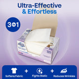 Earth Breeze Fabric Softener Dryer Sheets - Lavender, Hypoallergenic, No Harsh Chemicals, Safe Ingredients - Soft Clothes - Static Cling & Wrinkle