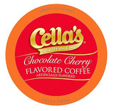 Cella's Chocolate Cherry Coffee Pods Compatible with Keurig K Cup Brewers, Medium Roast Flavored Coffee, Smooth Single Serve Pods for Home and Office