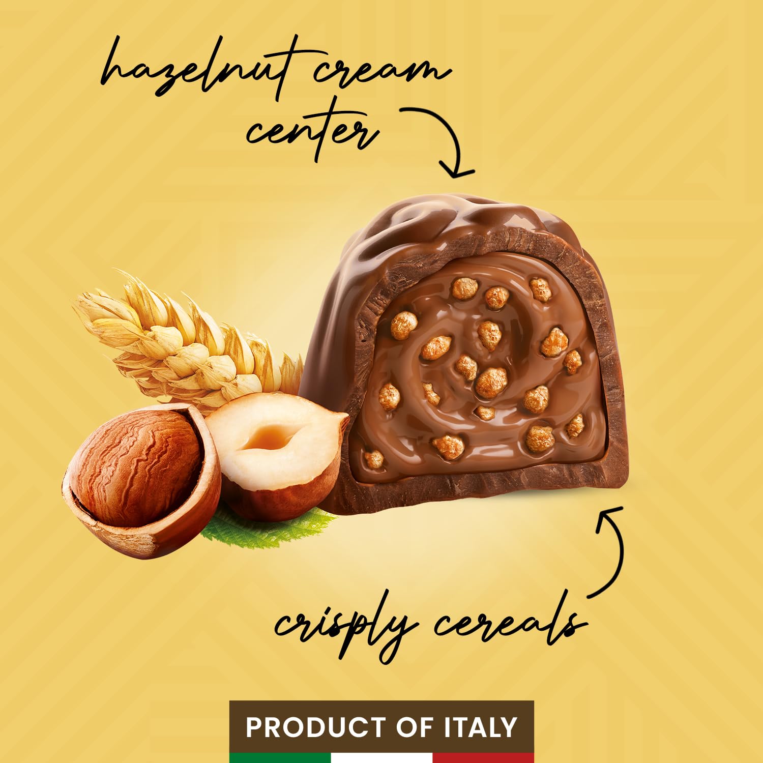 Witor's Chocolate Bags, Chocolate Truffles with Creamy Filling and Crispy Cereals, Made in Italy, Perfect for Gifting, Kosher Chocolate (5.99 Ounce