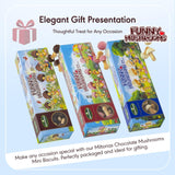 Miltonas Variety Combo Mini Mushroom Shaped Chocolate Cookies - Assorted Funny Chocolate Mushrooms with Crunchy Bite-Sized Pieces - Perfect