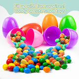 Nyicey 24 Pack Plastic Easter Eggs for Easter Basket Hunt Egg Party Classroom Prize Supplies and Filling Treats