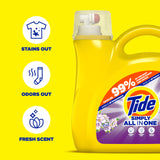 Tide Simply All-In-One Liquid Laundry Detergent, Berry Blossom Scent, 89 Loads, 117 fl oz