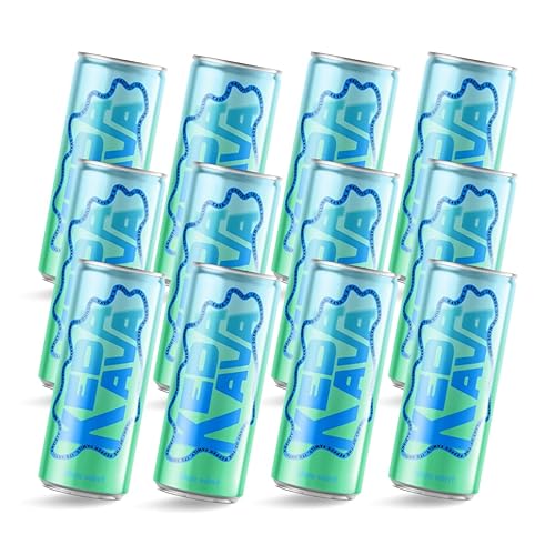 Sparkling Kava Drink For Calming, Relaxation & Better Mood | Non-Alcoholic Alternative With Kava Root Extract & Real Natural Flavors | 12oz cans | (12