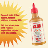 Aji Rojo Peruvian Hot Sauce - Bold Red Chili Sauce with Rocoto Peppers Smoky Tangy Heat - Vegan, Soy & Gluten Free, Paleo and Keto Friendly - Gourmet