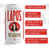Lapo's Non Alcoholic Negroni, Non-Alcoholic Spirits, Gluten Free, For Non-Alcoholic Spritz, Zero Proof Drinks, Beverages & Mocktails, Alcohol