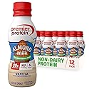 Premier Protein Non-Dairy Plant Based Almondmilk Protein Shake, Vanilla, 20g Protein, 5g Sugar, 11.5 Fl oz (12 Pack)