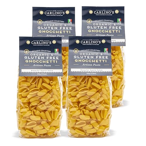 Carlino's Gluten-Free Gnocchetti | Organic Corn and Rice Flour | Bronze Die Cut | Air Dried | Sugar-Free | Superior Texture, USDA Organic, Made in