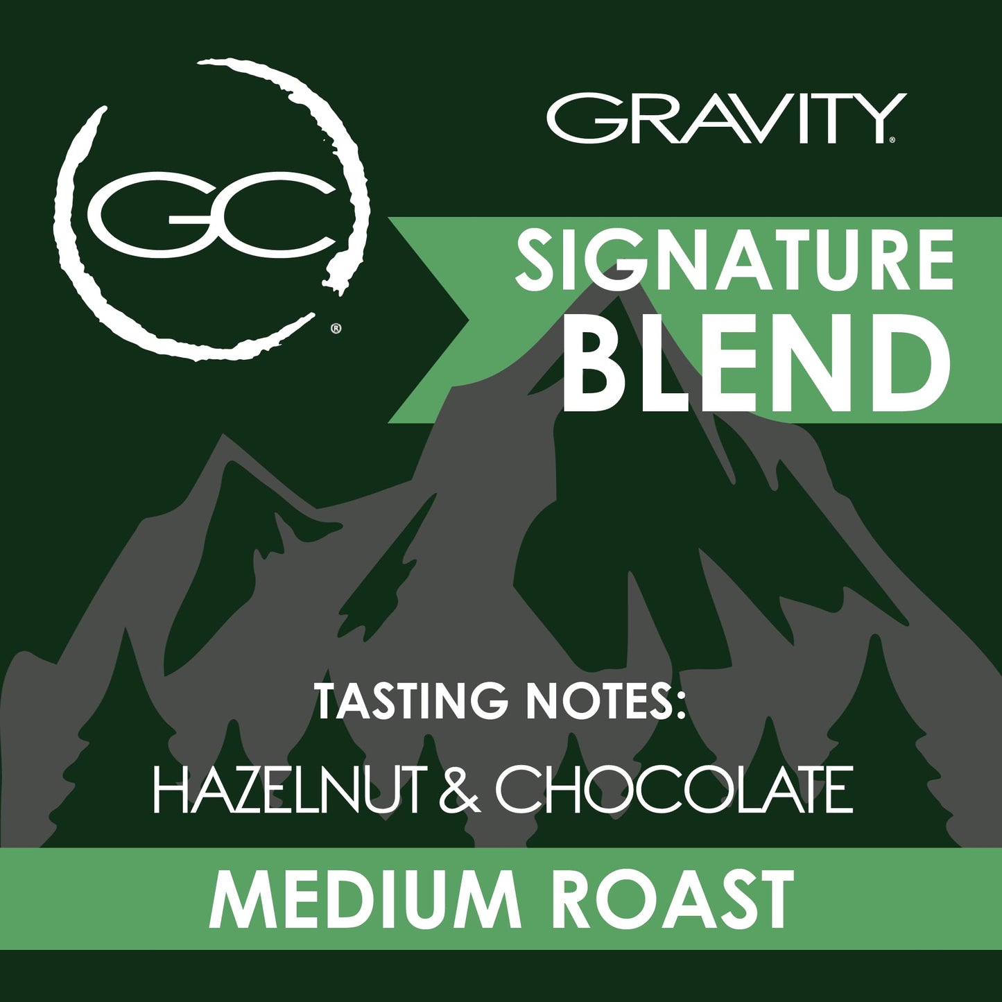 Gravity Coffee, Signature Blend (Medium Roast) 12oz Bag of Whole Beans, Notes of Hazelnut and Chocolate, Bold and Smooth Flavor