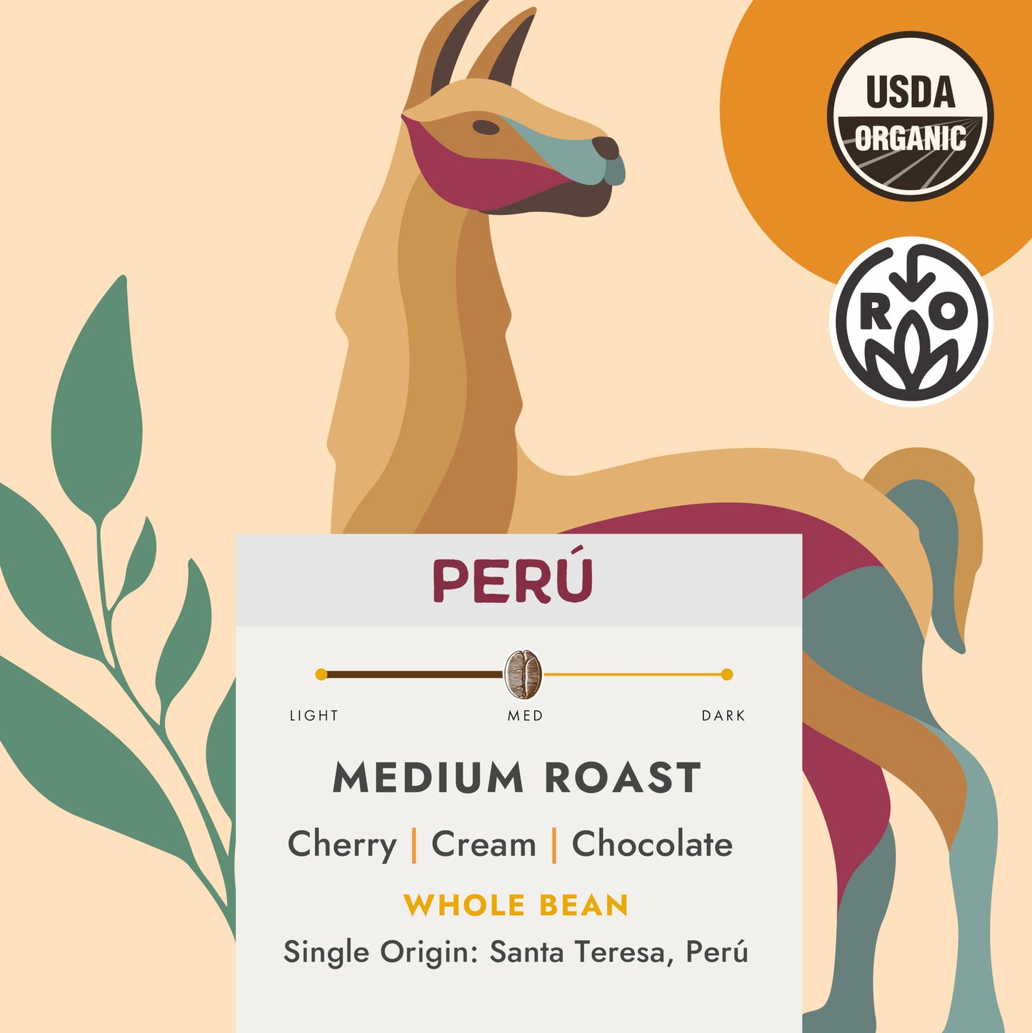 Pachamama Organic Coffee - Medium Roast Whole Bean Coffee Bundle - 2x10 oz bags - Peru + Guatemala - Farmer Owned & Regenerative