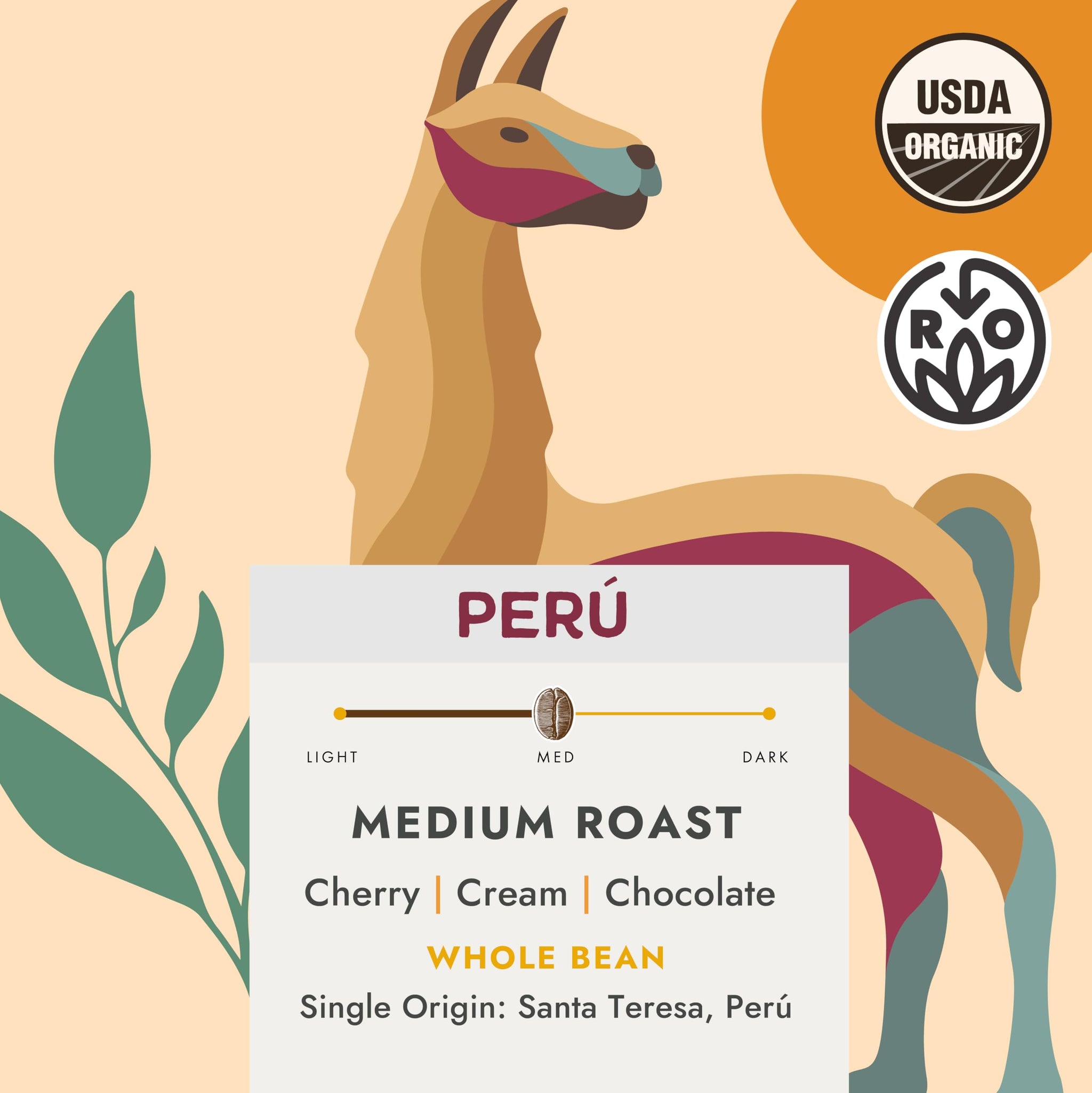 Pachamama Organic Coffee - Medium Roast Whole Bean Coffee Bundle - 2x10 oz bags - Peru + Guatemala - Farmer Owned & Regenerative