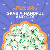 Starlight Spearmint Mints | 1 Pound Bag - Approx. 85 Count | Old Fashioned Hard Candy | Hard Candy Individually Wrapped for Office Bowls & Holiday