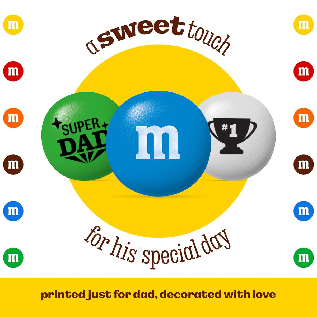 M&M'S Father's Day Milk Chocolate Candy Dispenser with 2 lb Chocolate Bag