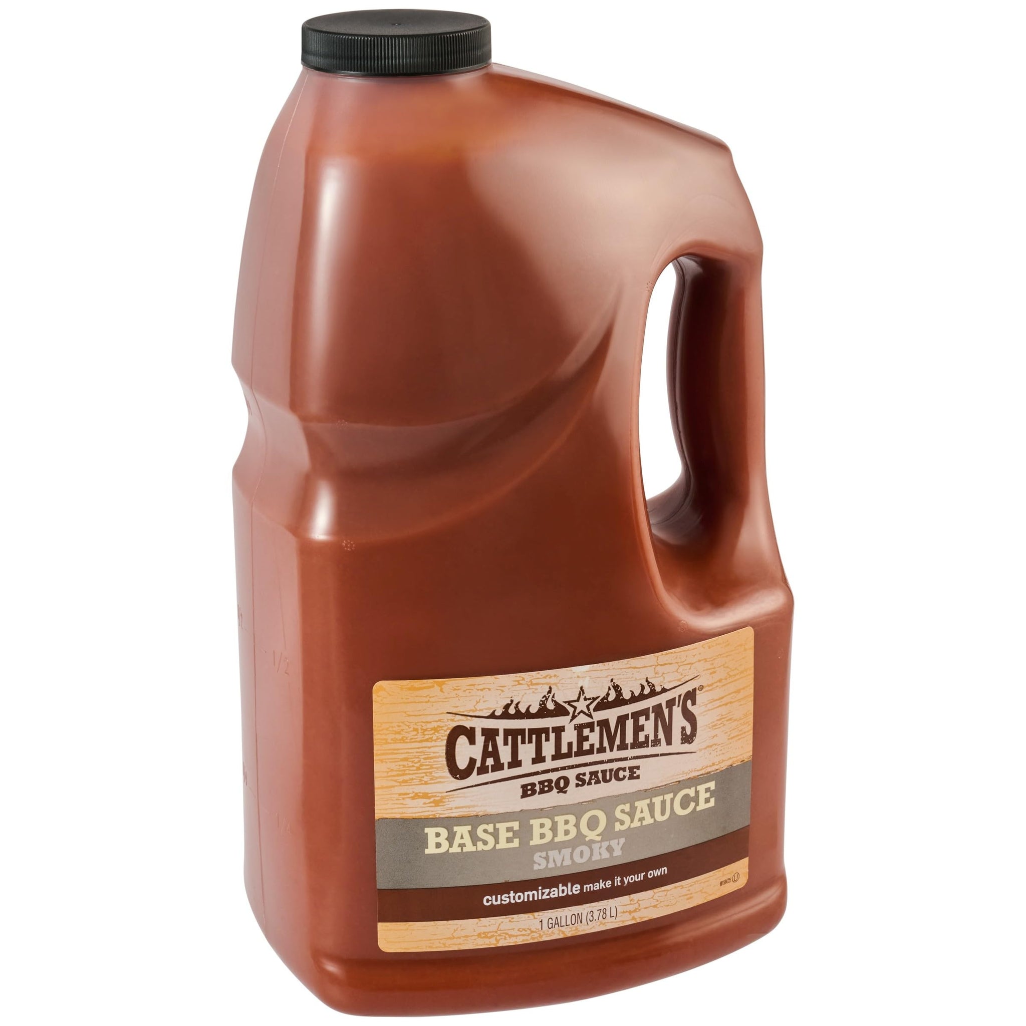Cattlemen's Smoky Base BBQ Sauce, 1 gal - One Gallon Jug of Customizable Smoky Barbecue Sauce Base for Chefs, Ideal for Ribs, Briskets, Wings and More