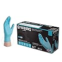 GLOVEWORKS Blue Disposable Nitrile Industrial Gloves, 5 Mil, Latex & Powder-Free, Food-Safe, Textured, Medium, Box of 100