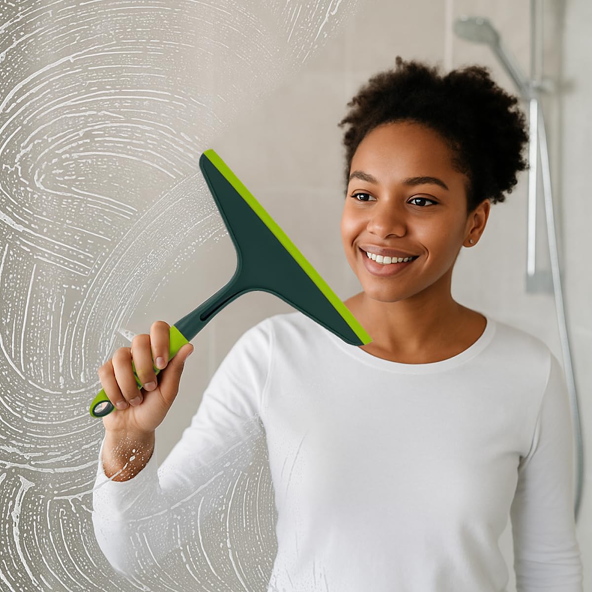 Pine-Sol Durable Plastic Squeegee - All-Purpose Cleaning Tool | Streak-Free Drying for Windows, Bathroom, Shower Doors, Car Glass