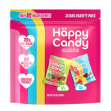 Mini Gummy Candy Variety Pack 24 Count 0.7 oz Bags Big Apple & Italian Summer 70% Less Sugar Vegan Non GMO Gluten Free No Alternative Sweeteners Kids