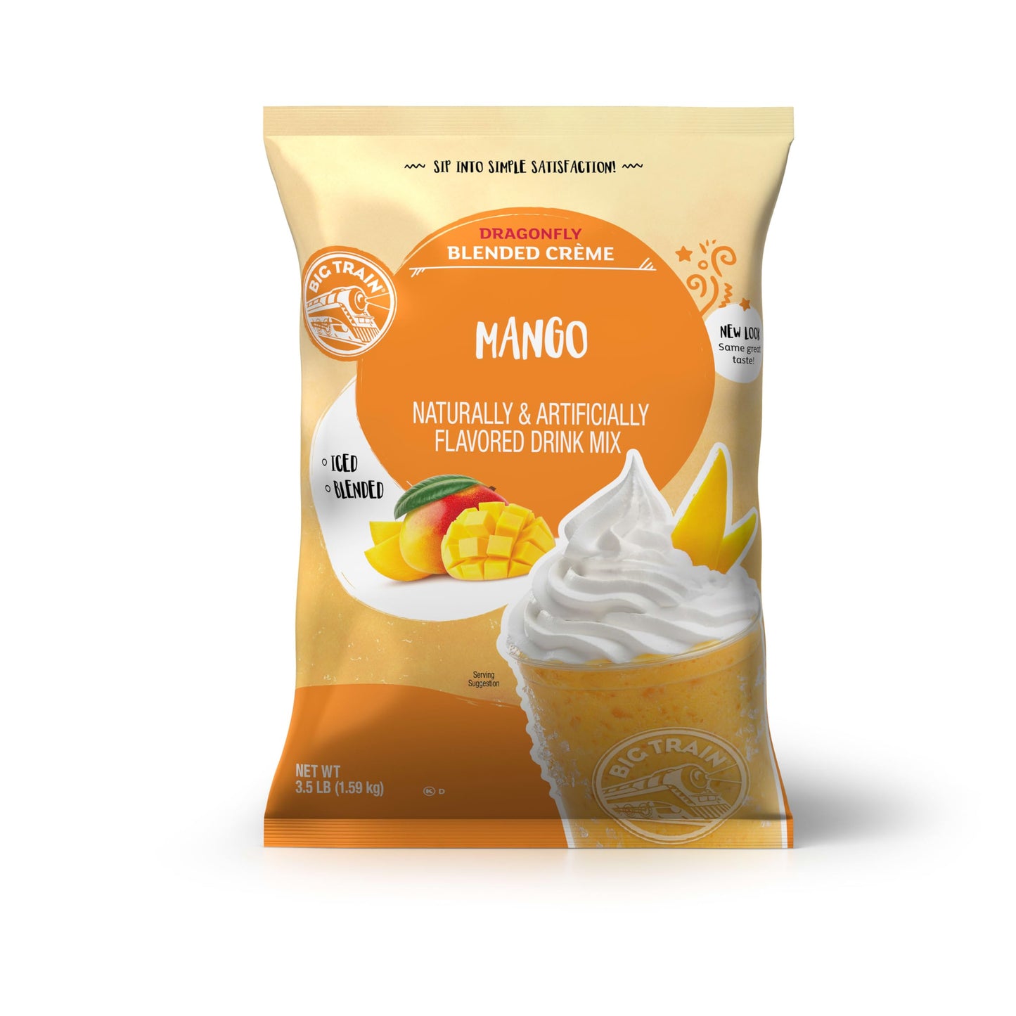 Big Train Dragonfly Mango Blended Crème Beverage Mix, 3.5 Pound (Pack of 1)