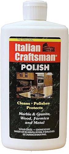 Granite and Marble Polish - Cleans and Protects - Italian Craftsman 16 oz (1 Pack)