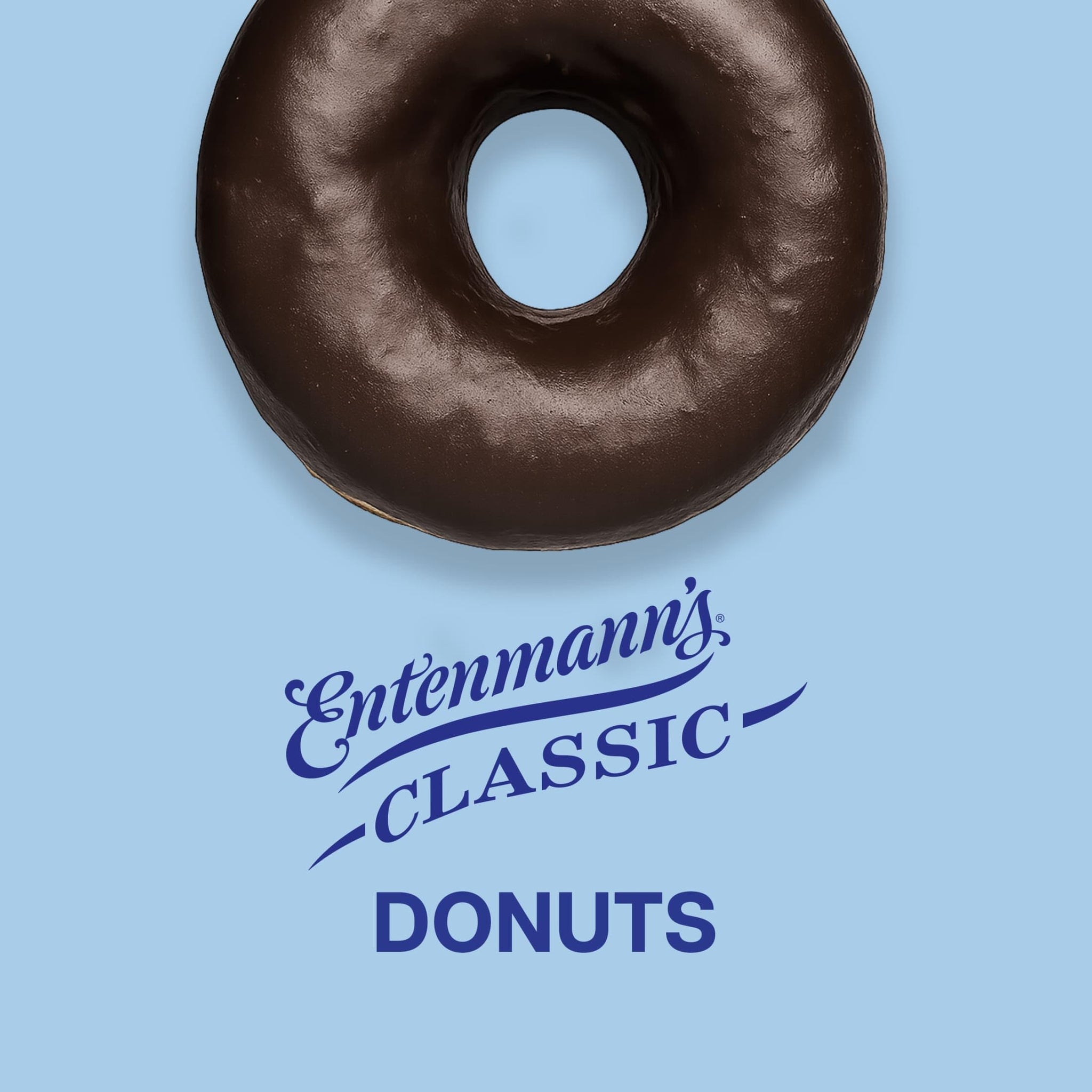 Entenmann's Classic Frosted Devil's Food Donuts, 8 count, (2.0 oz each), Chocolate Donuts, 16 oz Box