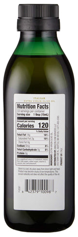 Amazon Fresh, Italian Extra Virgin Olive Oil, First Cold Pressed, 16.9 Fl Oz