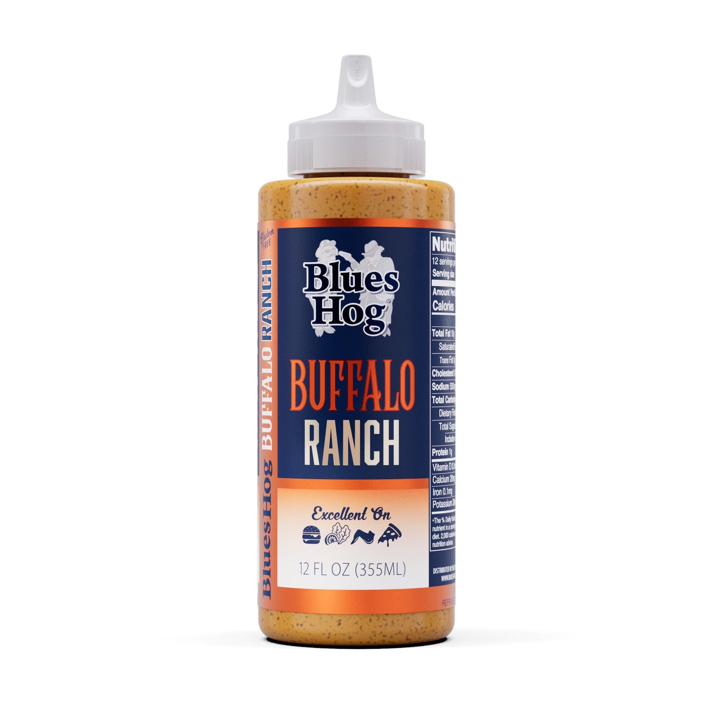 Blues Hog Buffalo Ranch Sauce, Creamy Wing & Dipping Sauce, All-Natural, Gluten-Free, No High Fructose Corn Syrup, Made in the USA, 12 oz