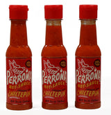 La Perrona Hot Sauce Variety | Chiltepin, Roasted, Green and Negra | 5 Ounce Bottles | Handmade | Salsa Picante 4 Flavor Variety | Pack of 3
