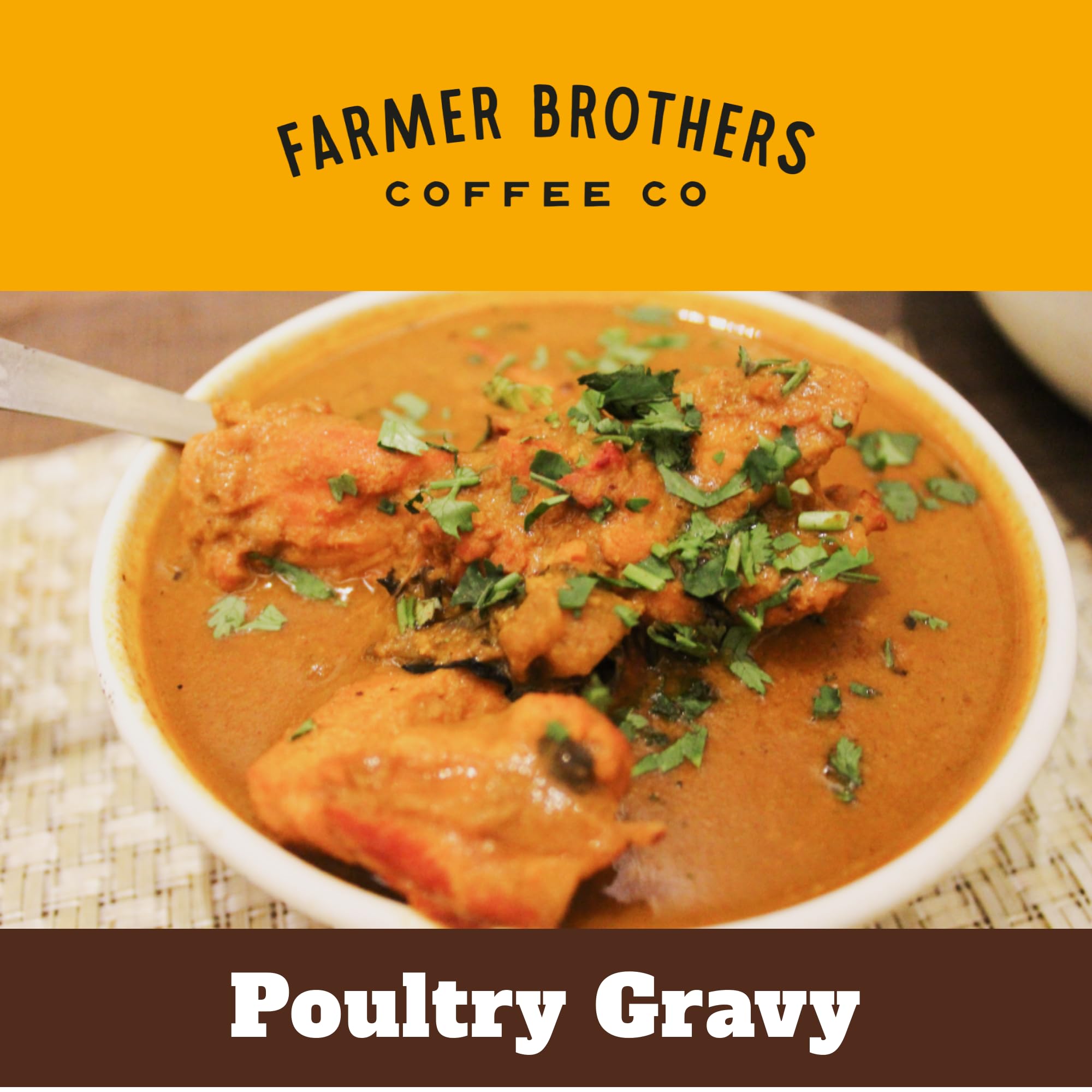 Farmer Brothers Instant Poultry Gravy Mix, 15 oz Bag, 1 Pack - Easy-to-Prepare Powdered Gravy for Restaurants or Home Kitchens - Smooth, Savory Flavor