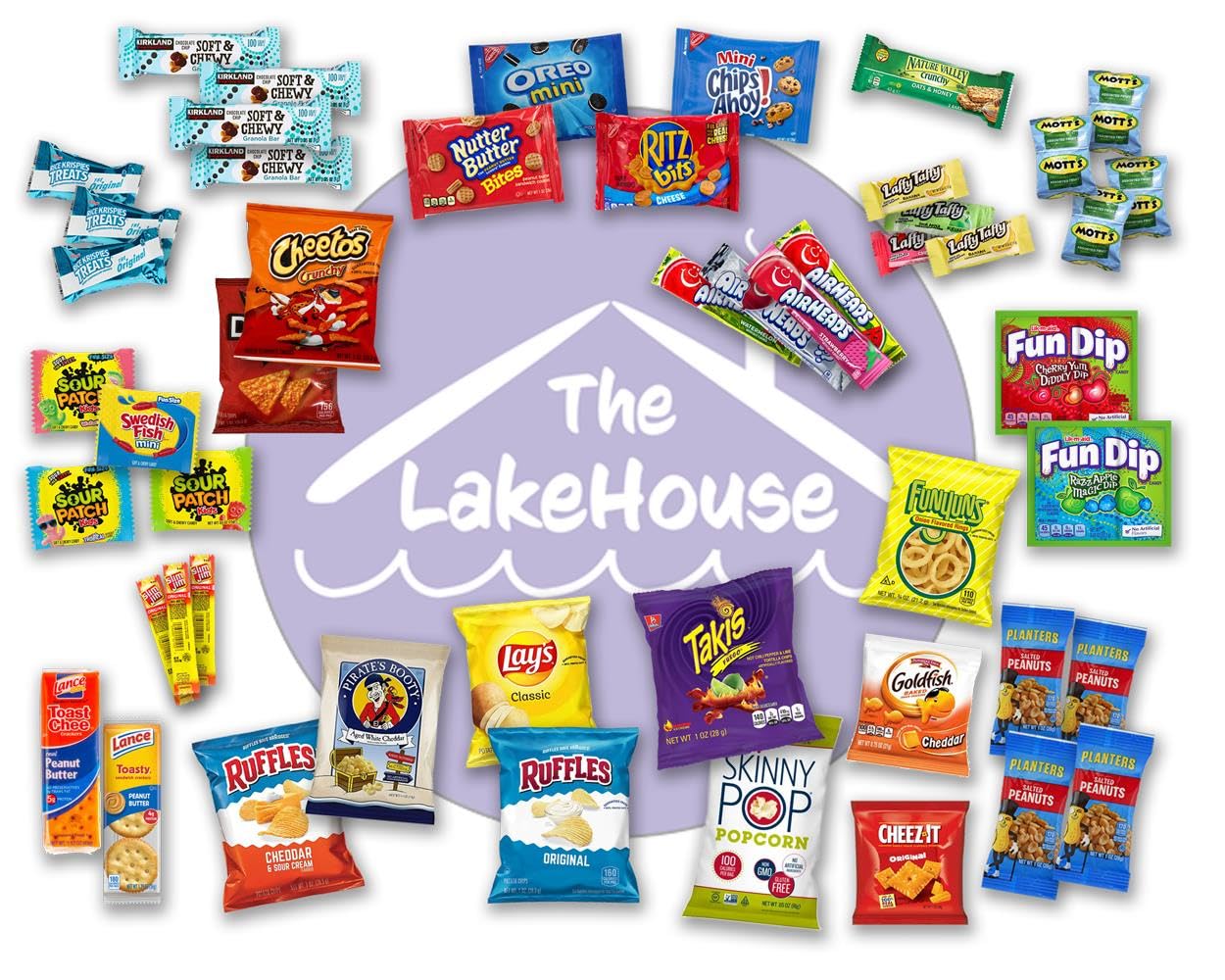 Chips Variety Pack 50 Count - Gift Basket Care Packages for College Students, Kids, Adults - Individually Wrapped School or Office Snacks with Chips