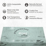 Grab Green Stoneworks Cruelty-Free Dryer Sheets | Softens Fabrics, Freshens Clothing & Reduces Static-Cling and Wrinkles | Plant Based | Fragrance