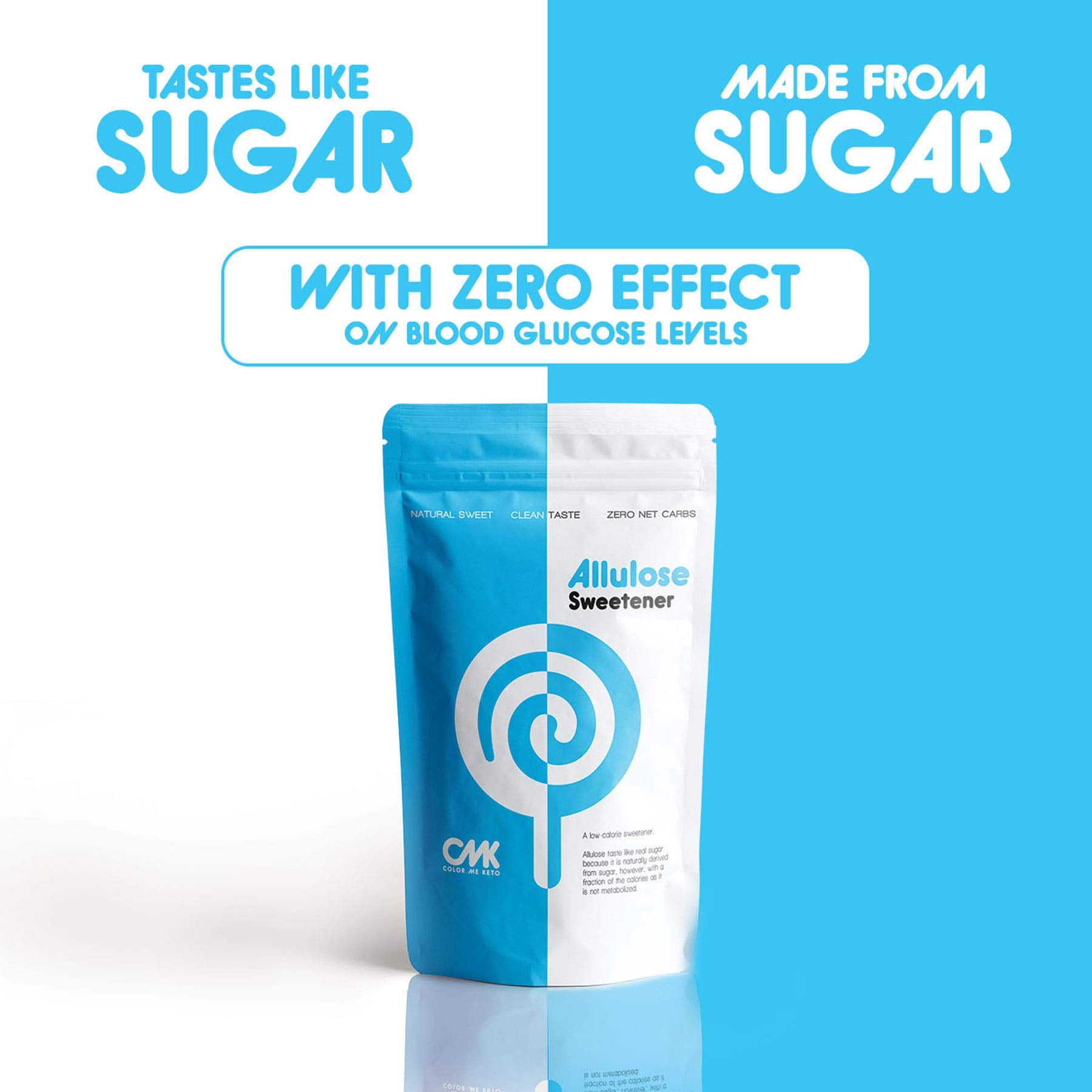 ???????????? - ???????? ????????????????, ?? ???????? Keto Sugar Alternative, Zero Net Carb, Low Calorie Allulose Sweetener, Made in USA, ZERO Erythritol, Monk Fruit or