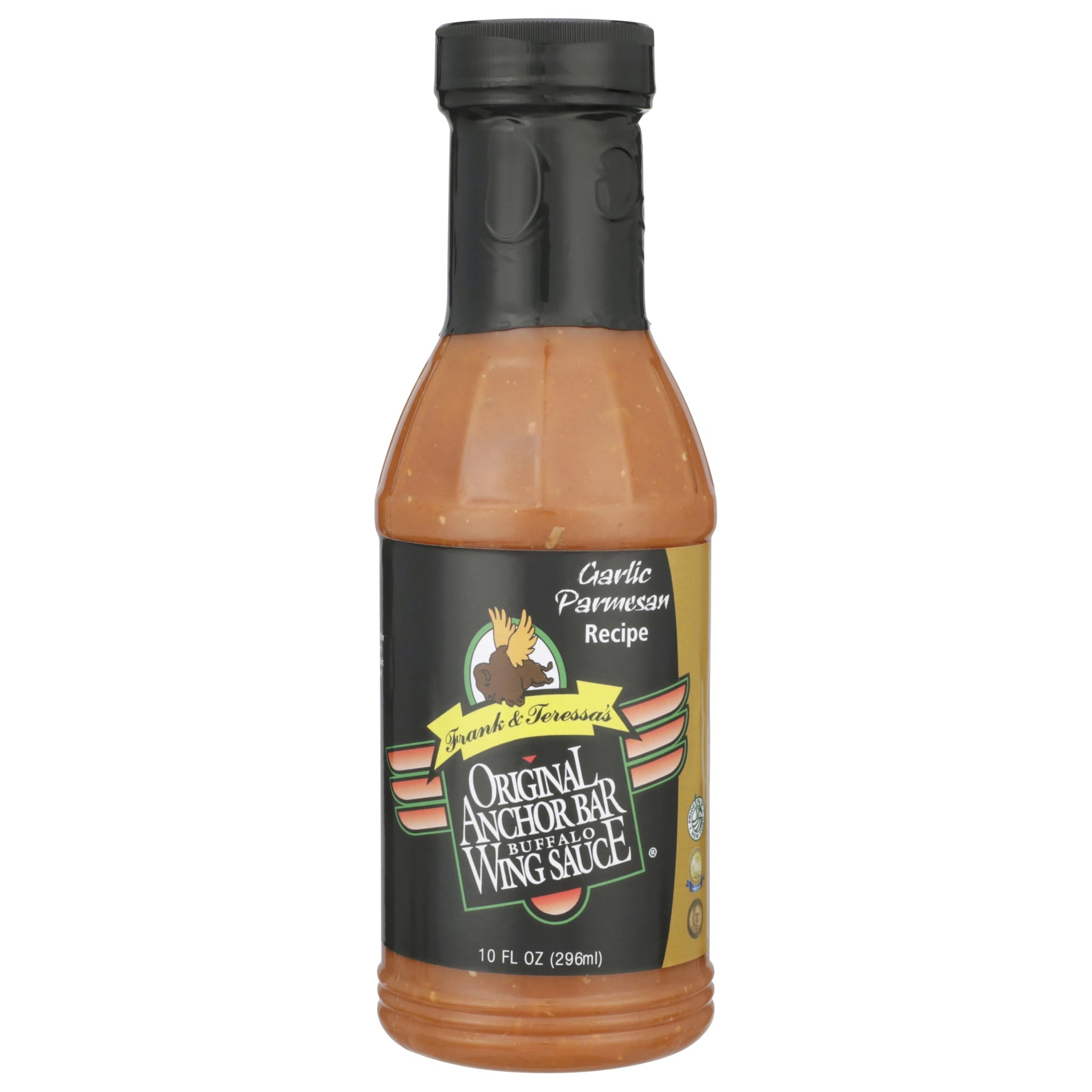 Anchor Bar Buffalo Wing Sauce Garlic Parmesan, 10 oz - Authentic Buffalo Wings Sauce, Savory Garlic Parmesan Wing & Dipping Sauce, Marinade