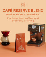 DAKAO COFFEE - Café Reserve Blend - Arabica Robusta Excelsa, Rare Vietnamese Coffee, Medium Roast, Whole Bean 12oz