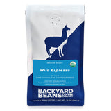 Backyard Beans Coffee Wild Espresso, Organic, Medium Roast, Whole Bean Coffee, 12oz