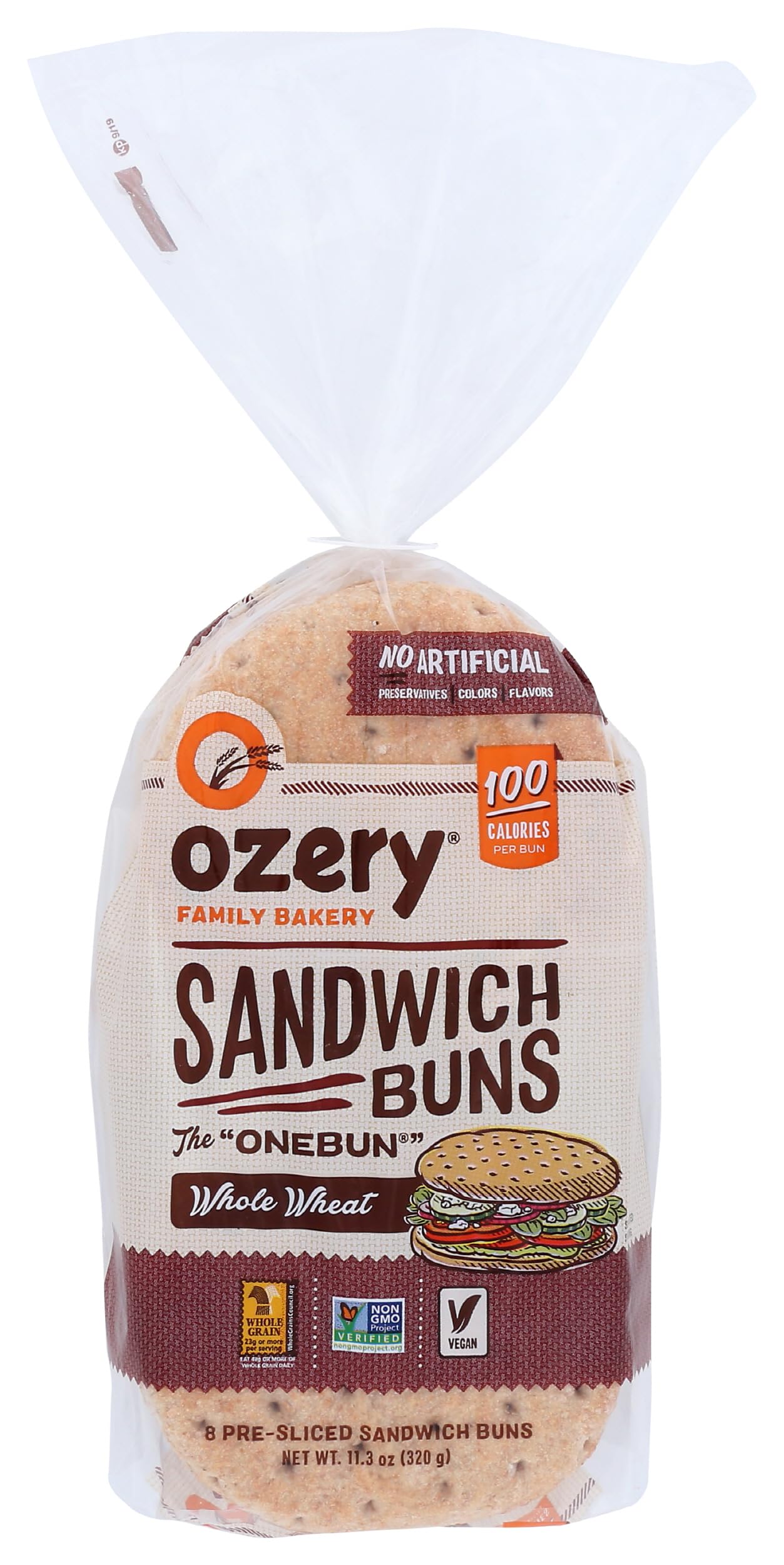 Ozery Bakery Whole Wheat 100 Calorie Sandwich Buns, 11.3 OZ