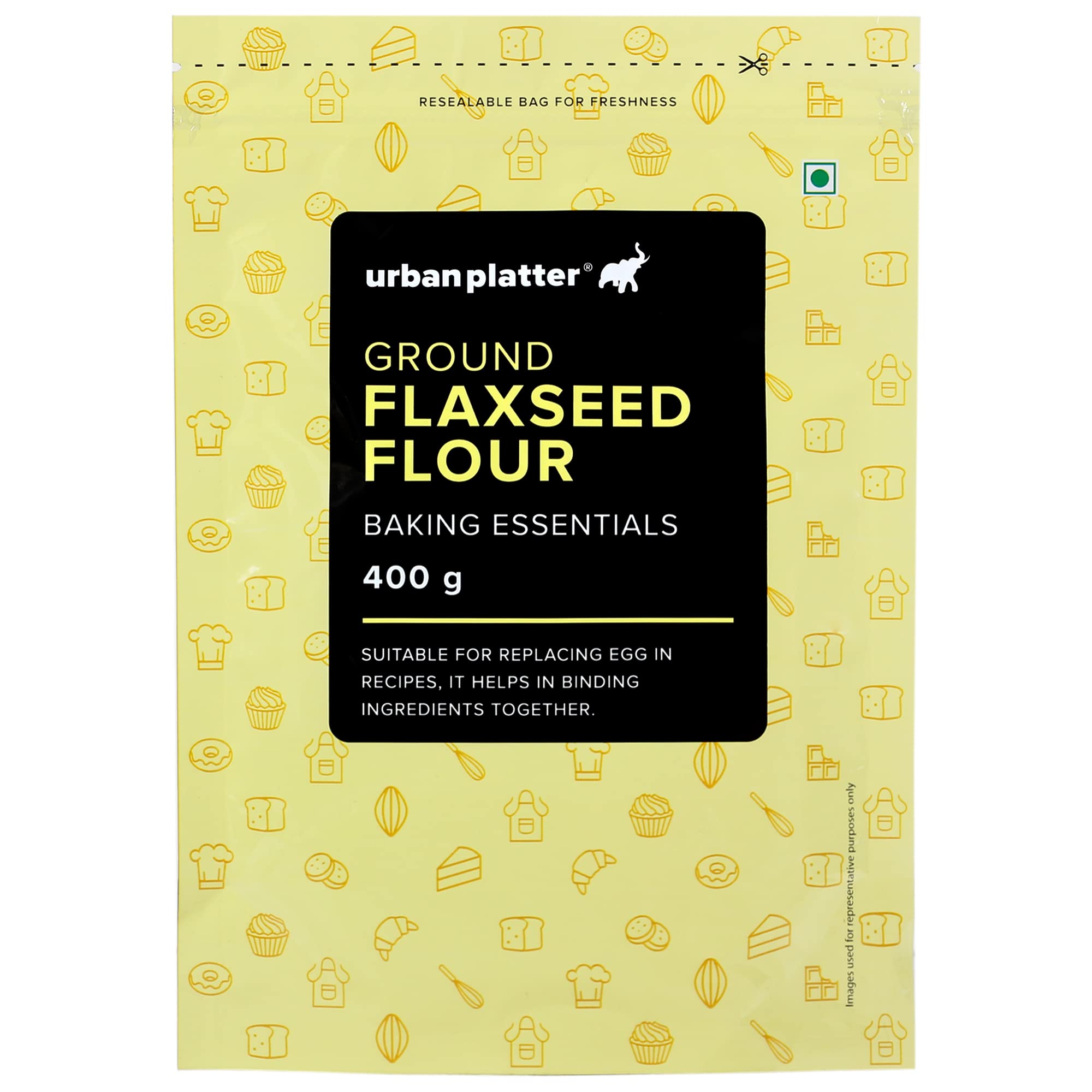 Urban Platter Whole Ground Flax Seed Flour, 400g